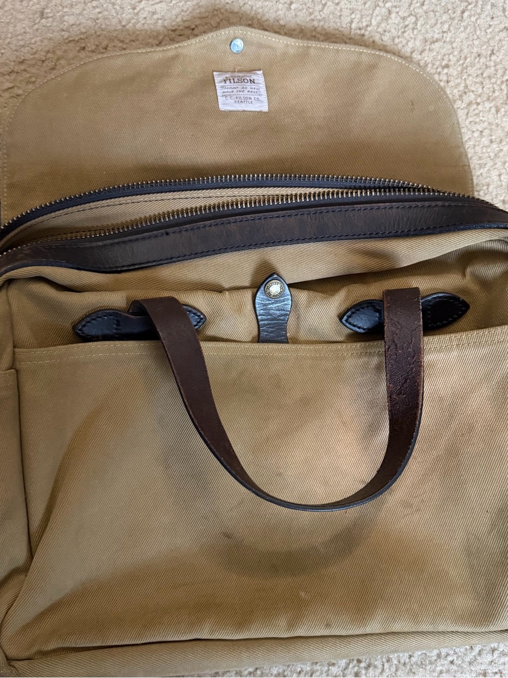Filson Rugged Twill Computer Bag Briefcase - Picture 8 of 12